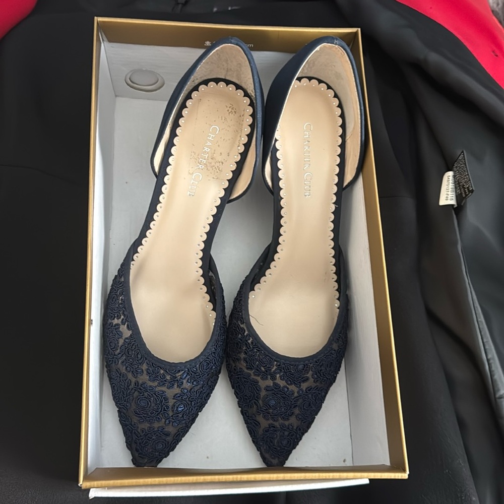Charter Club “Nanee” Navy shoes